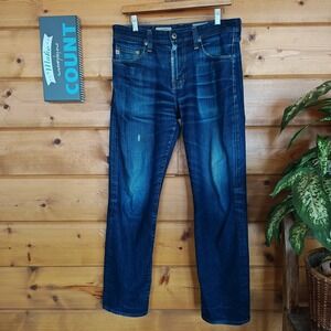 AG‎ Adriano Goldschmied The Graduate Tailored Leg Jeans Distressed 32(34") X 30"